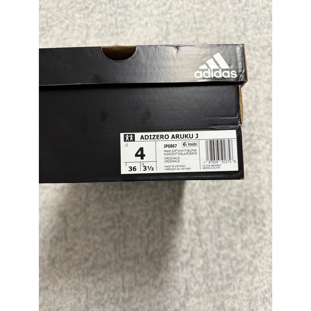 Adidas Adizero Aruku J Pink White Sneakers JP6867 Kids Size 4 US / 3.5 UK‎ NEW